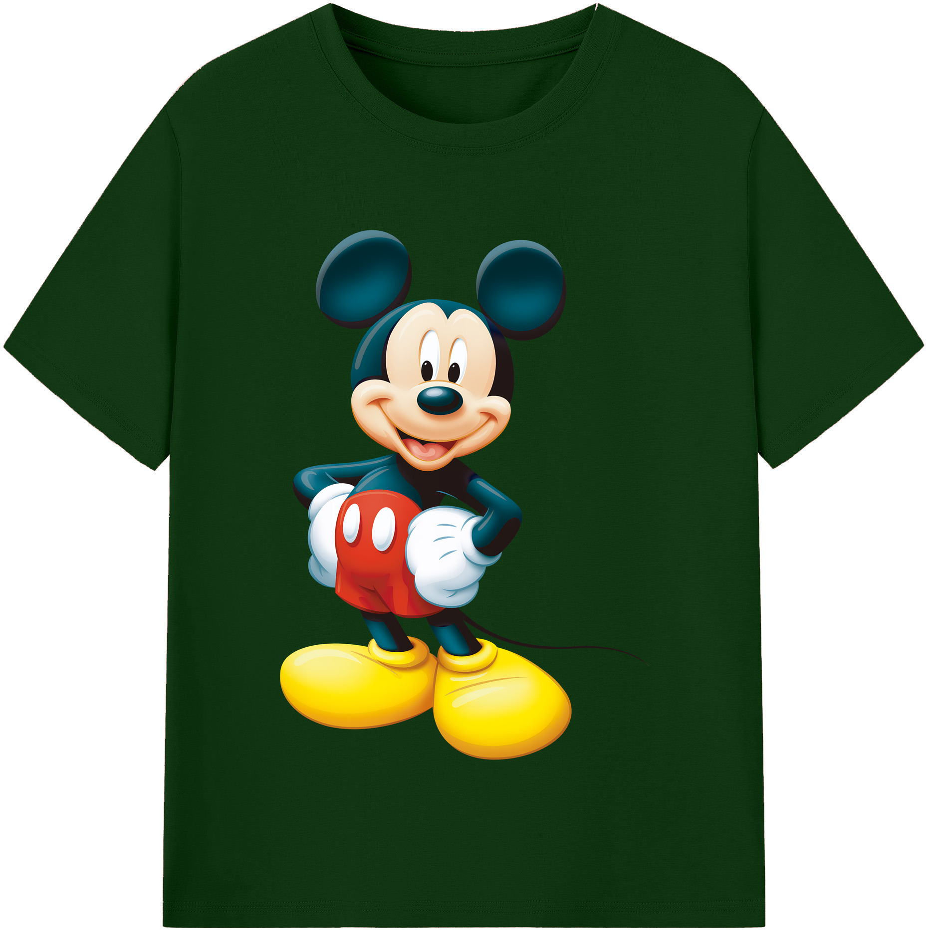 （画像用） ミッキーマウス Mickey Mouse 綿100％半袖Tシャツ（フロントプリント）